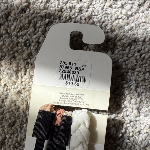 Maurices Pink and Cream Floral Headband Set - Picture 4 of 5